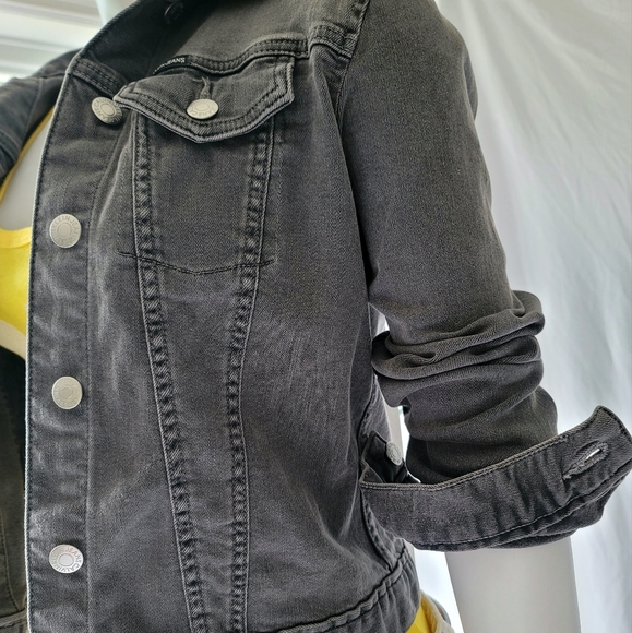 Calvin Klein Petite Gray Denim Jacket Size XS - Picture 5 of 12
